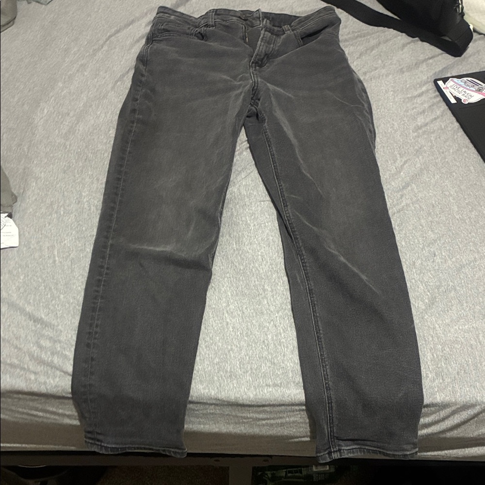 American Eagle Outfitters Women's Gray Straight Leg Jeans